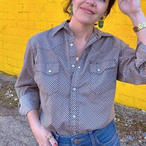 Vintage Wrangler Wrancher Snap Button Shirt